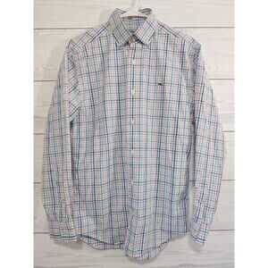 Mens Vineyard Vines Check Button Front sz S